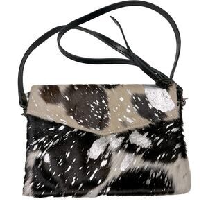 AMERICAN DARLING cowhide metallic detail crossbody